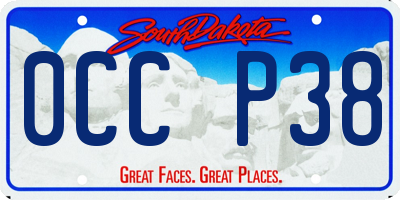 SD license plate 0CCP38