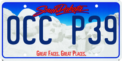 SD license plate 0CCP39