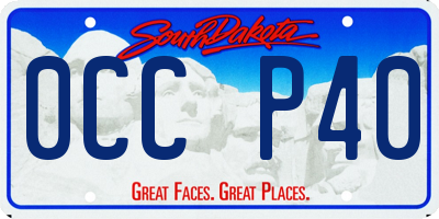 SD license plate 0CCP40