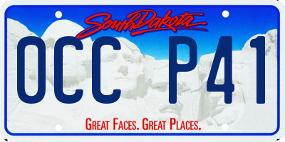 SD license plate 0CCP41