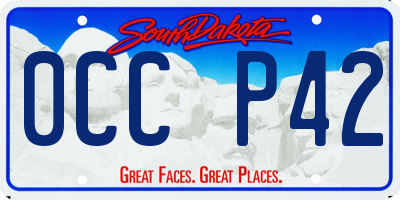 SD license plate 0CCP42