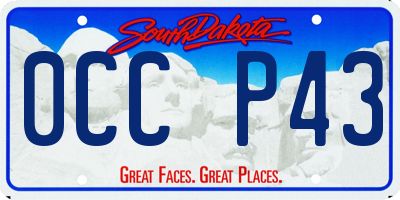 SD license plate 0CCP43