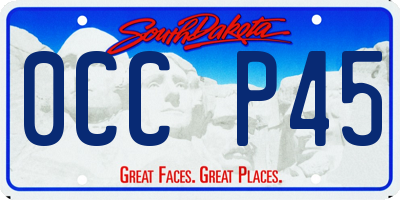 SD license plate 0CCP45