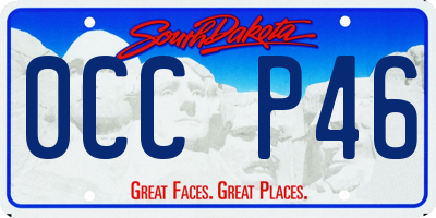 SD license plate 0CCP46