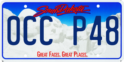 SD license plate 0CCP48