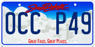 SD license plate 0CCP49