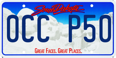 SD license plate 0CCP50