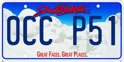 SD license plate 0CCP51