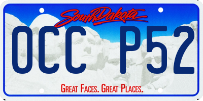 SD license plate 0CCP52