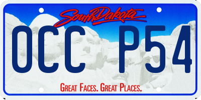 SD license plate 0CCP54