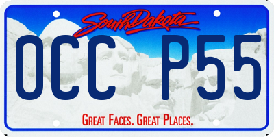 SD license plate 0CCP55