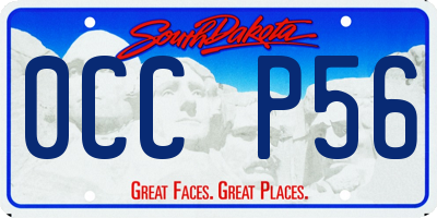 SD license plate 0CCP56