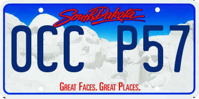 SD license plate 0CCP57