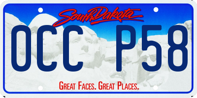 SD license plate 0CCP58
