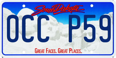 SD license plate 0CCP59