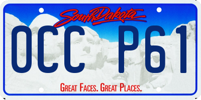 SD license plate 0CCP61
