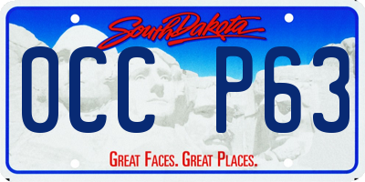 SD license plate 0CCP63