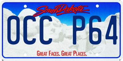 SD license plate 0CCP64