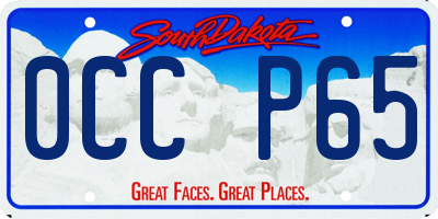 SD license plate 0CCP65