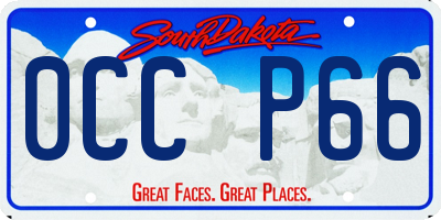 SD license plate 0CCP66