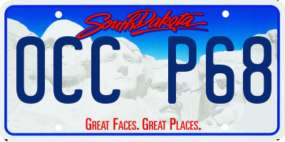 SD license plate 0CCP68