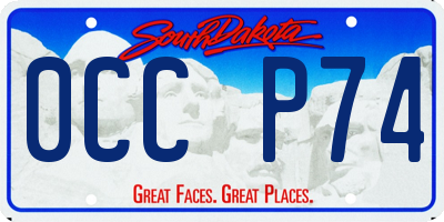 SD license plate 0CCP74