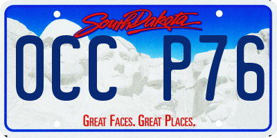 SD license plate 0CCP76