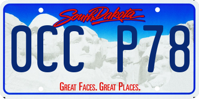 SD license plate 0CCP78
