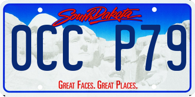 SD license plate 0CCP79