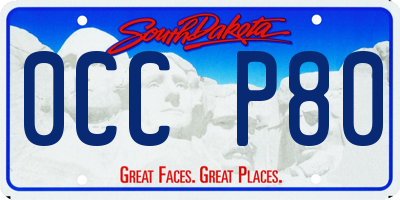 SD license plate 0CCP80