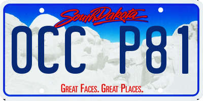 SD license plate 0CCP81