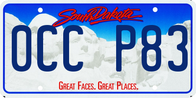 SD license plate 0CCP83
