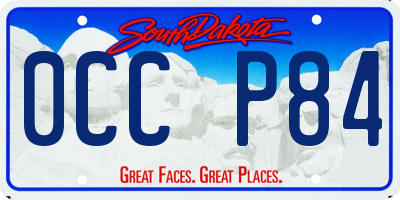 SD license plate 0CCP84