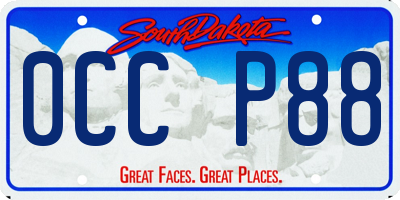 SD license plate 0CCP88
