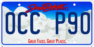 SD license plate 0CCP90