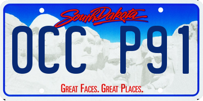 SD license plate 0CCP91