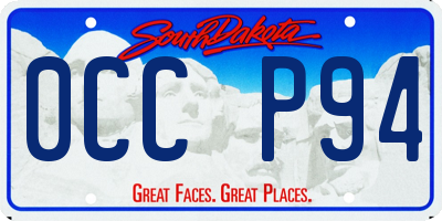 SD license plate 0CCP94