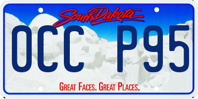 SD license plate 0CCP95