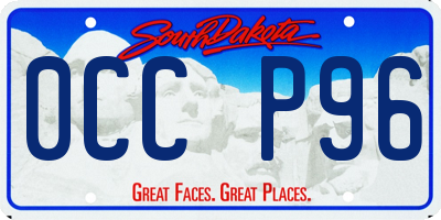 SD license plate 0CCP96