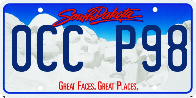 SD license plate 0CCP98