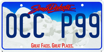SD license plate 0CCP99