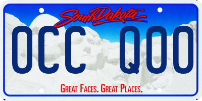 SD license plate 0CCQ00