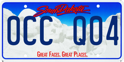 SD license plate 0CCQ04
