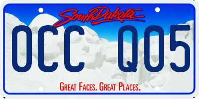 SD license plate 0CCQ05
