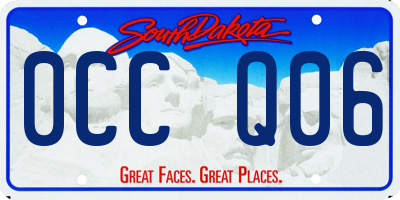 SD license plate 0CCQ06