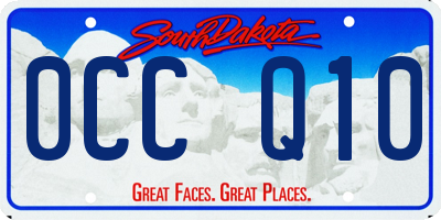 SD license plate 0CCQ10