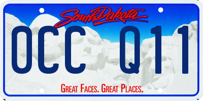 SD license plate 0CCQ11