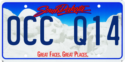 SD license plate 0CCQ14