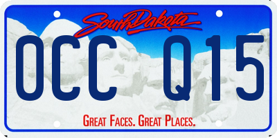 SD license plate 0CCQ15
