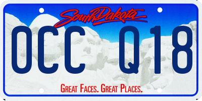 SD license plate 0CCQ18